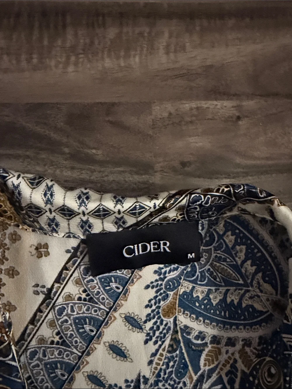 Cider Blue & Cream Paisley Patchwork Two-Piece Set